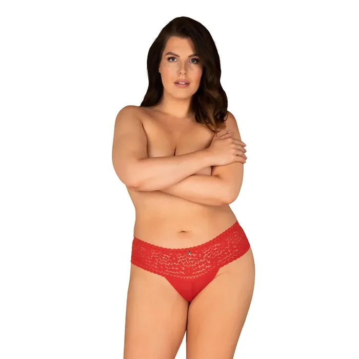 Eleganter Panty aus zarten Materialien rot