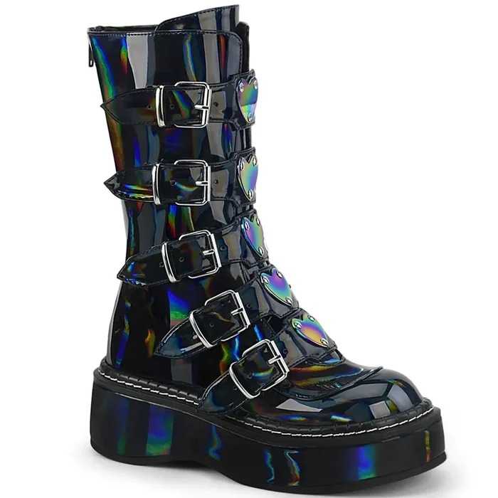 Emily-330 (High Heel Größe 6 – Gr. 36, High Heel Farbe Schwarz Kunstleder)