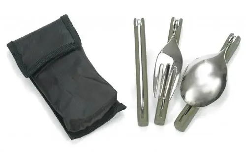 Englisches Feldessbesteck mit Tasche