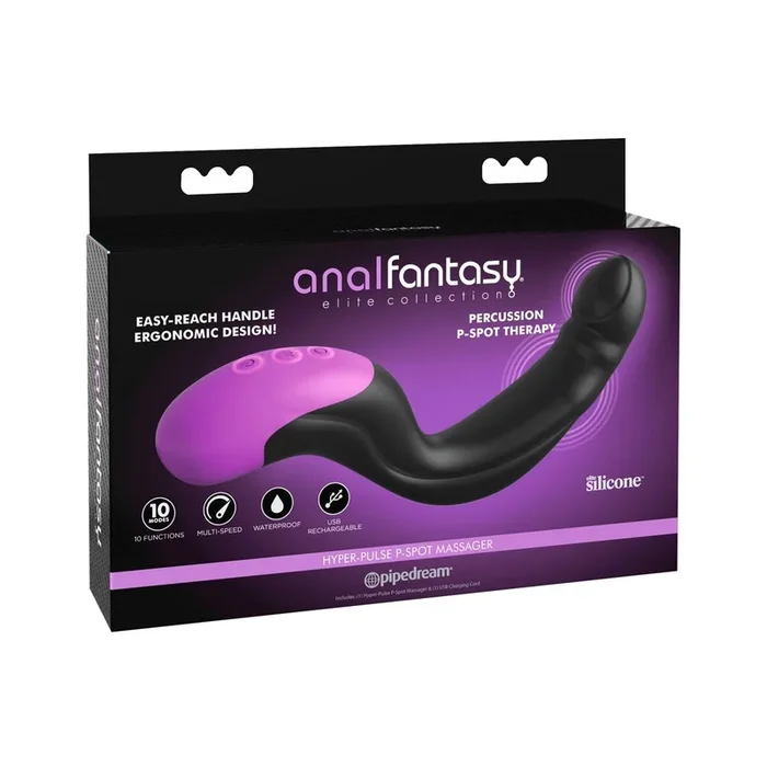 Ergonomisch geformter Analvibrator Hyper-Pulse ( Wasserdicht)
