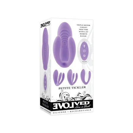 Evolved Petite Tickler Mini Vibe w/Remote – Purple
