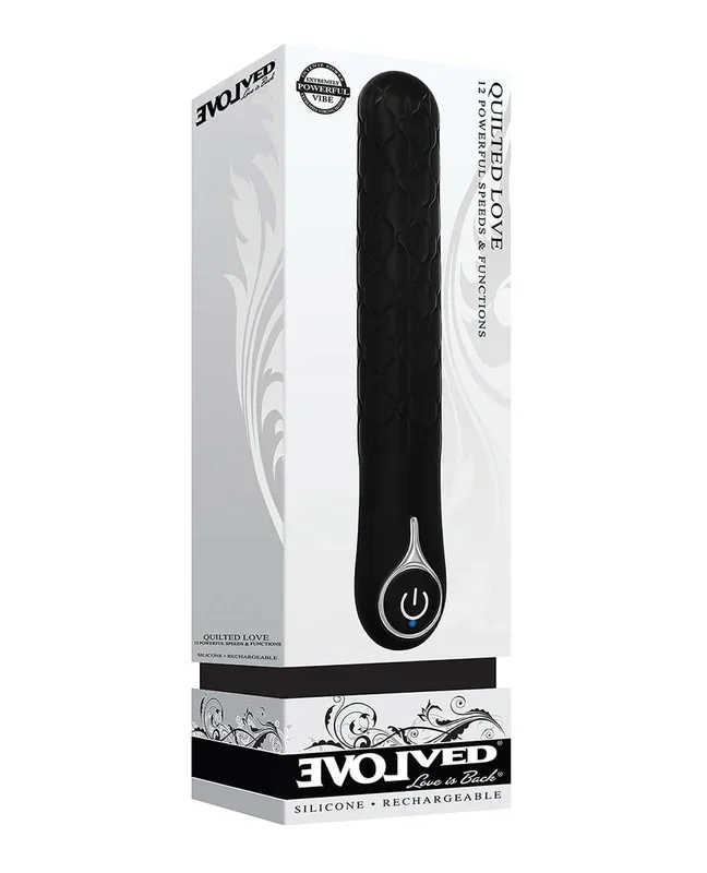 Evolved Quilted Love Rechargeable Vibrator – Black