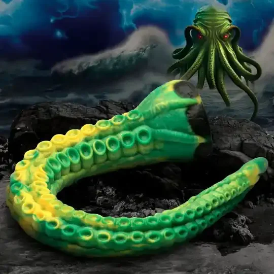 Extra langer Silikondildo ‘Grüne Tentakel‘