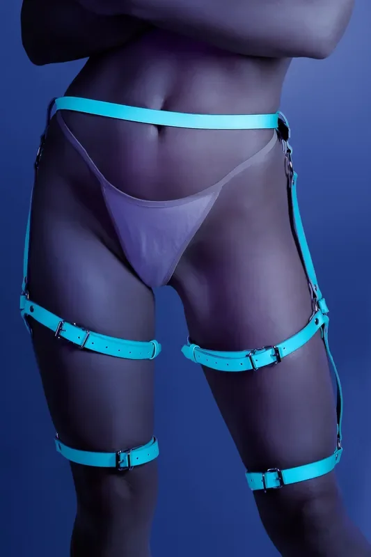 Fantasy Lingerie – Buckle Up Bein Harnisch – Blau
