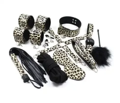 Fessel-Set im Leoparden-Look
