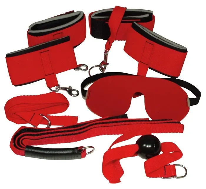 Fessel-Set rot, 8-teilig