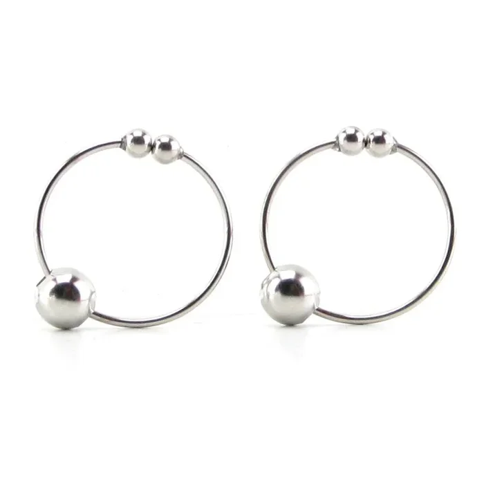 Fetish Fantasy Nipple Bull Rings in Silver