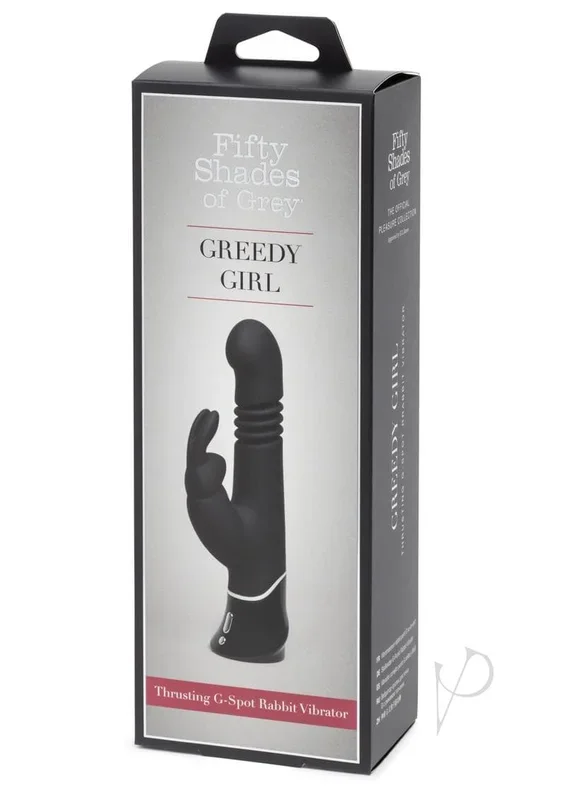 Fifty Shades of Grey Greedy Girl Rechargeable Thrusting G Spot Rabbit Vibrator – Black
