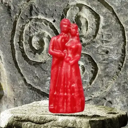 Figurenkerze ‘Hochzeitspaar‘ rot
