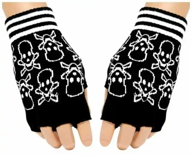 Fingerlose Handschuhe – Skulls