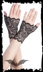 Fingerlose Spitzenhandschuhe