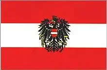 Flagge ‘Österreich mit Wappen‘