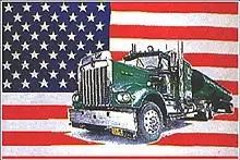 Flagge ‘U.S.A. mit Truck‘