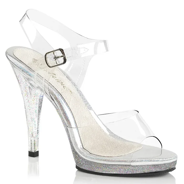 Flair-408MG (High Heel Größe 9 – Gr. 39, High Heel Farbe Transparent Glitter)