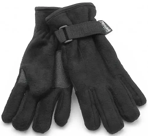 Fleece Handschuhe mit Kunststoffbesetzung
