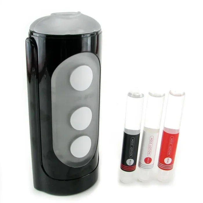 Flip Hole Luxury Masturbator in Black