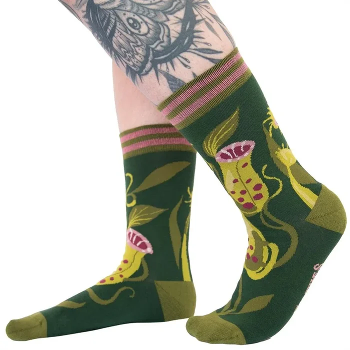 Foot Clothes-Pitcher Plant Crew Socks*