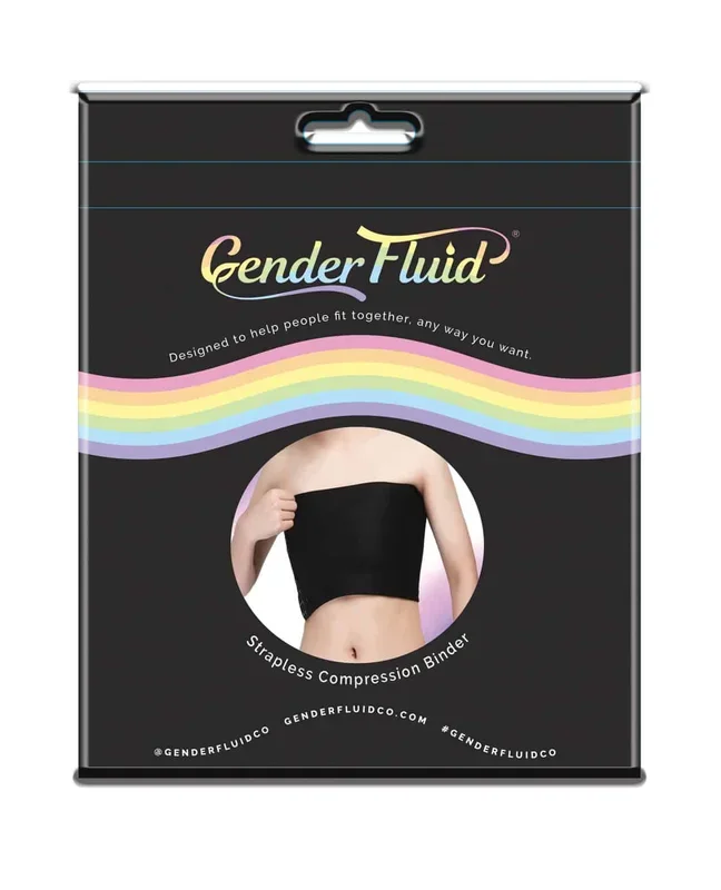 Gender Fluid Strapless Chest Compression Binder – XXL Black