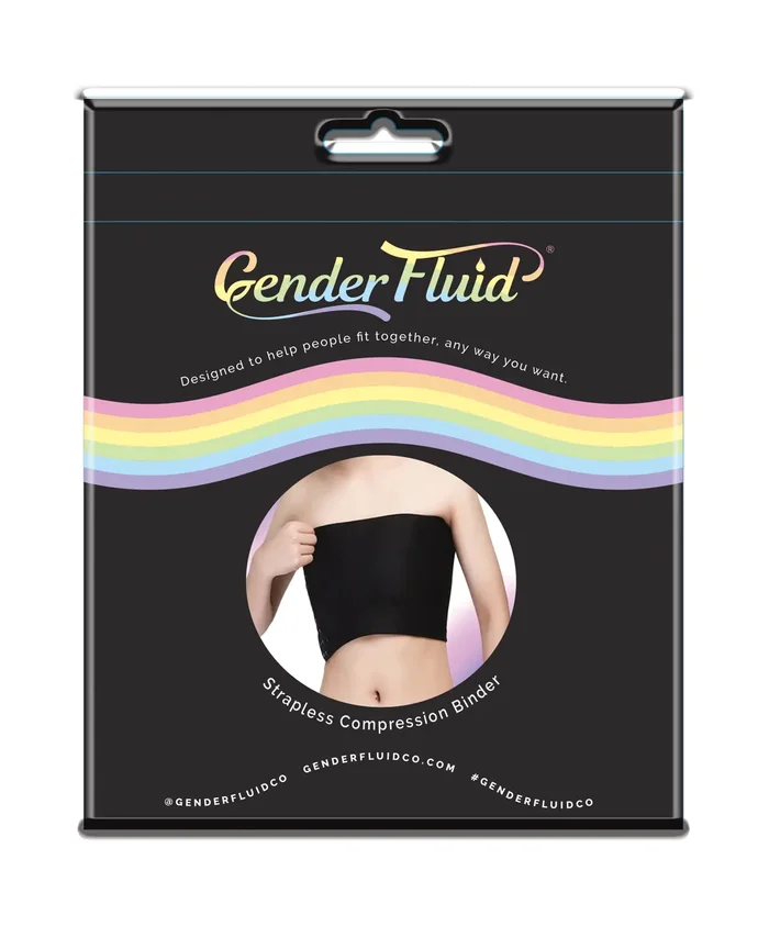 Gender Fluid Strapless Chest Compression Binder – XXXL Black