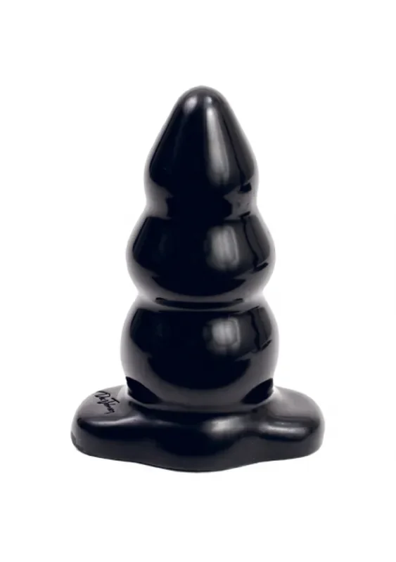 Gewölbter Analplug – schwarz