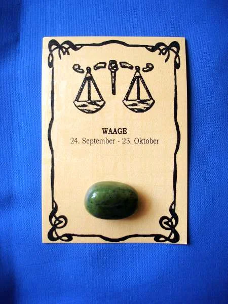 Glücksstein Waage Nephrit-Jade