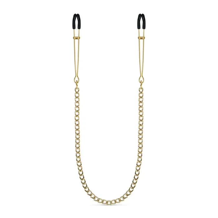 Goldene Brustwarzenklemmen mit Kette
