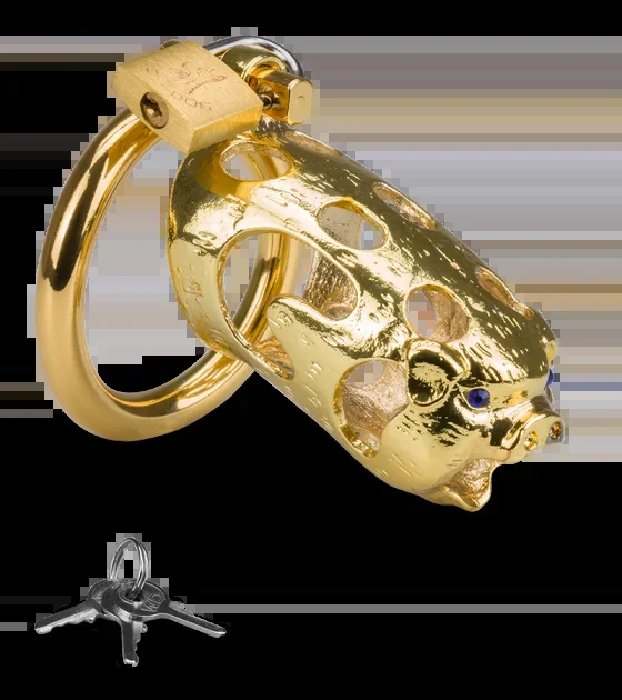 Goldfarbener Keuschheitsgürtel chinesische Astrologie Schwein
