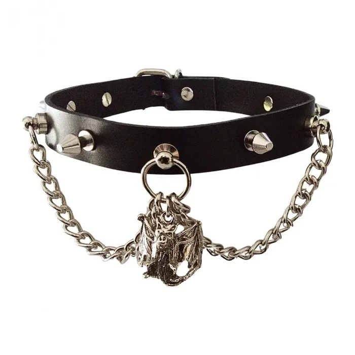 Gothic Choker Killernieten Fledermaus
