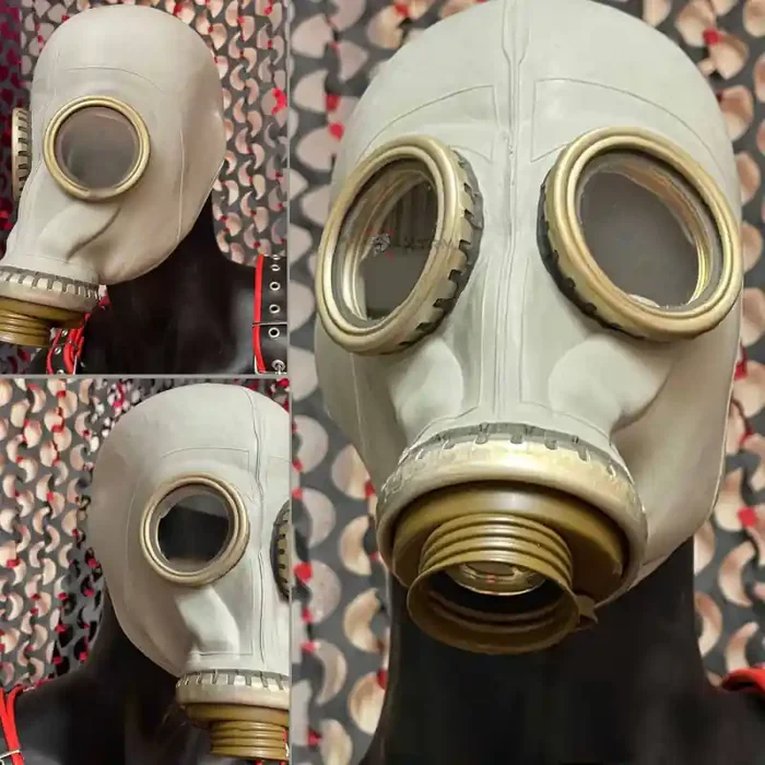 Graue Rubber Maske
