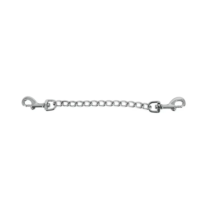 Grobe Metallkette mit 2 Karabinerhaken – Zur Fesselverbindung – 15 cm lang
