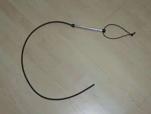 Gummipeitsche mit Aluminiumgriff – 100cm