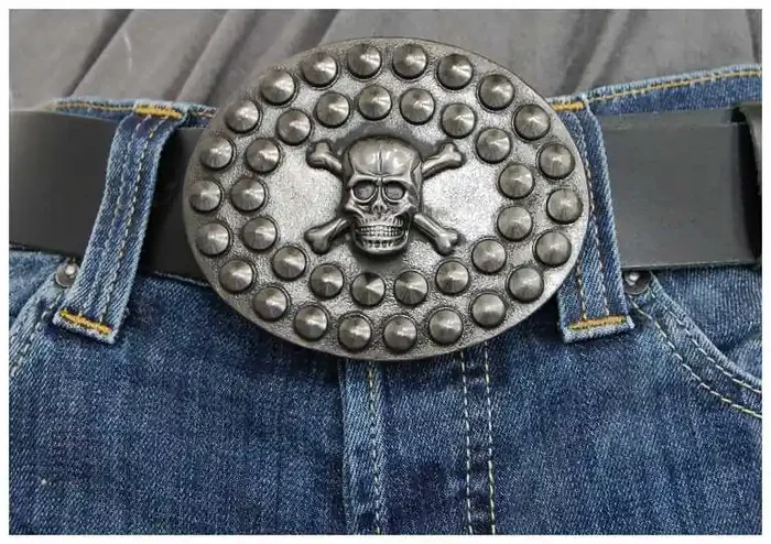 Gürtelschnalle – Skull Platte