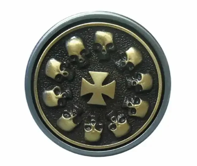 Gürtelschnalle – Skulls Cross