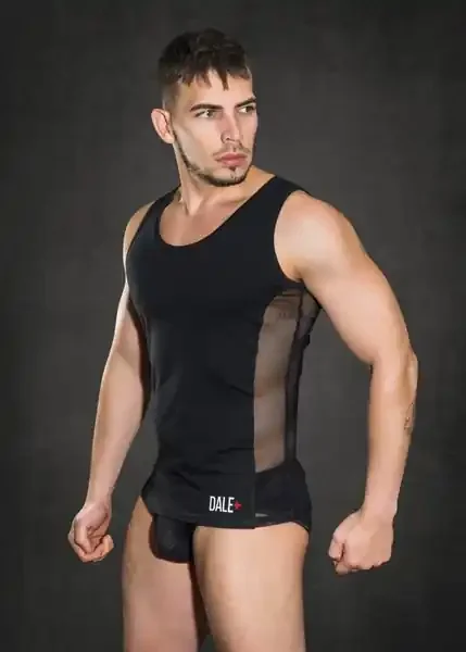 Gym Freak Mesh Singlet Schwarz