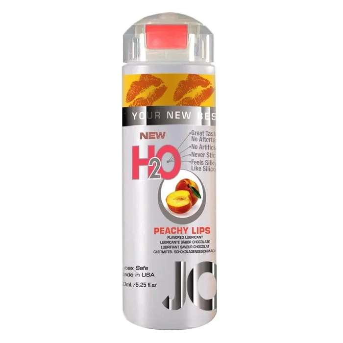 H2O Peachy Lips Flavored Lubricant in 4oz/120ml