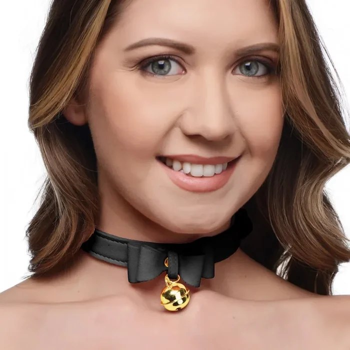 Halsband mit Schleife und Katzenglocke