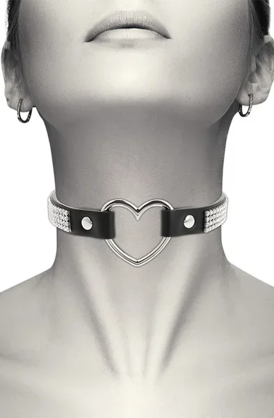Hand Crafted Halsband aus veganem Leder mit Herz
