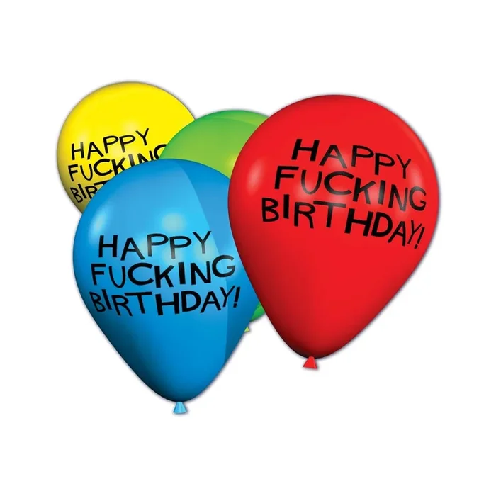 Happy Fucking Birthday 11in Balloons – 8 Per Pack