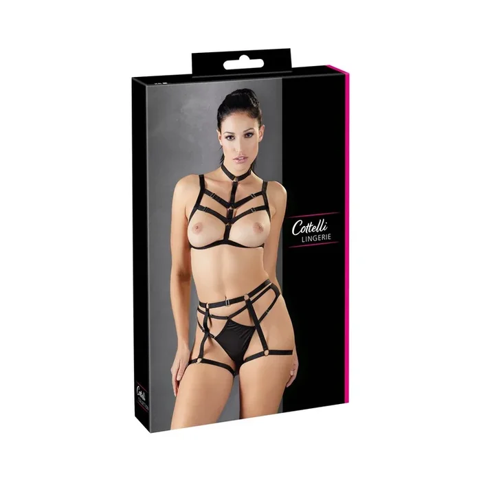 Harness-Set mit Brust- & Hüftharness & String