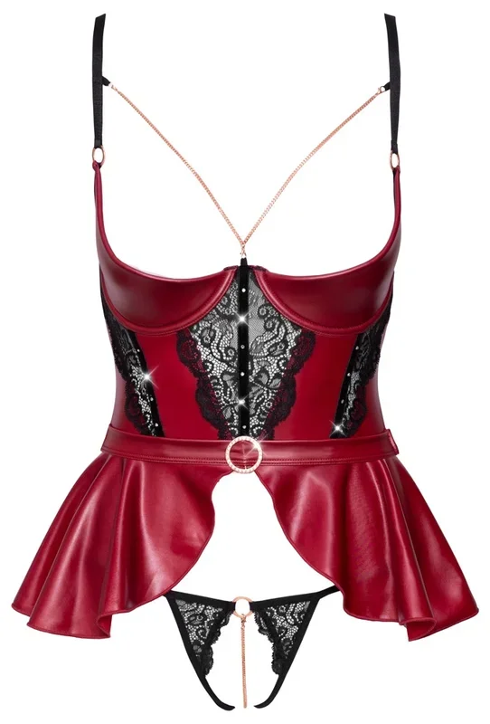 Hebe plus String, edler Mattlook im Mix mit Spitze Abierta Fina