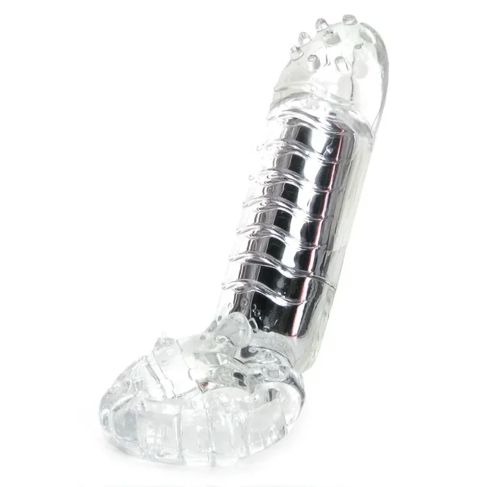 Hero Cock Ring and Clitoral Massager in Clear