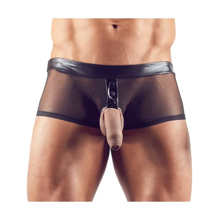 Herren Pants aus Powernet mit Penisring – Schwarz – Größe XL