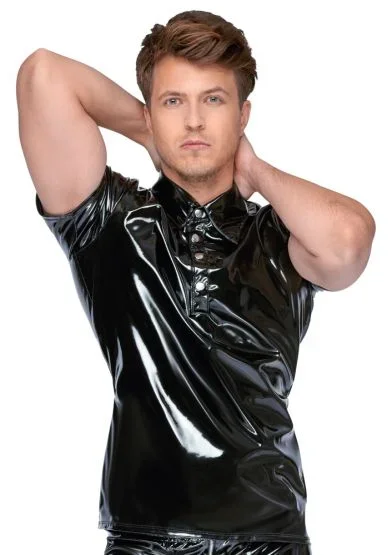 Herren Poloshirt aus Lack S