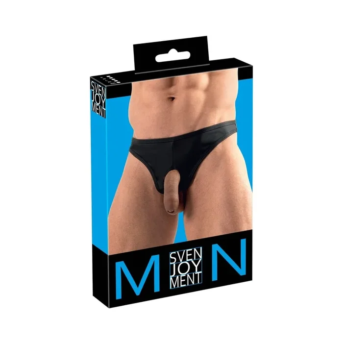 Herren Riostring mit Öffnung für Penis – Schwarz – Größe M
