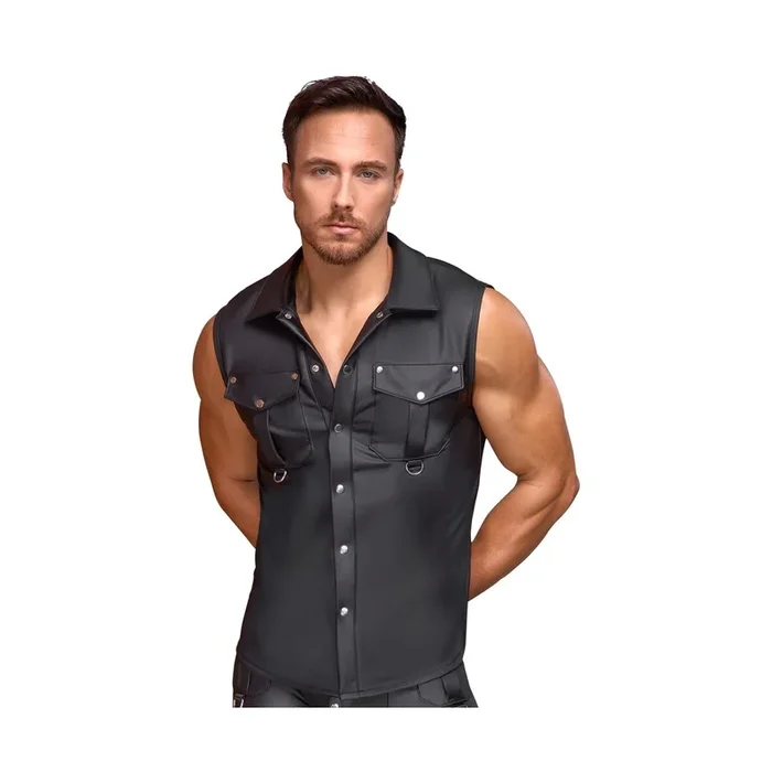 Herren Shirt In Mattlook – Schwarz – Größe – S