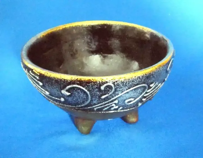 Hexen Räucherschale gold