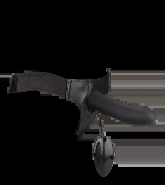 Hohler Strapon-Vibrator aus Silikon mit XL-Durchmesser