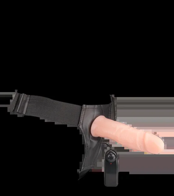 Hohler XXL-Umschnalldildo mit Vibration