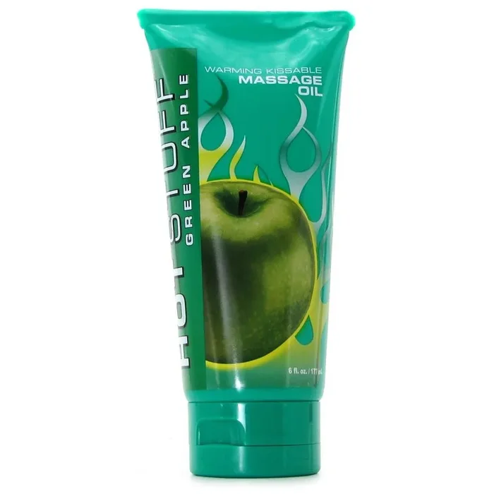 Hot Stuff Warming Massage Oil 6oz/177ml in Green Apple