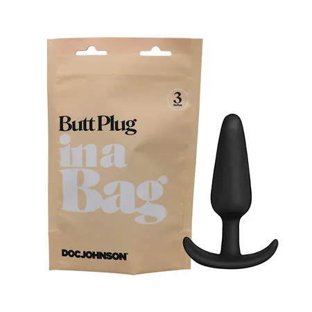 In A Bag 3′ Butt Plug – Black
